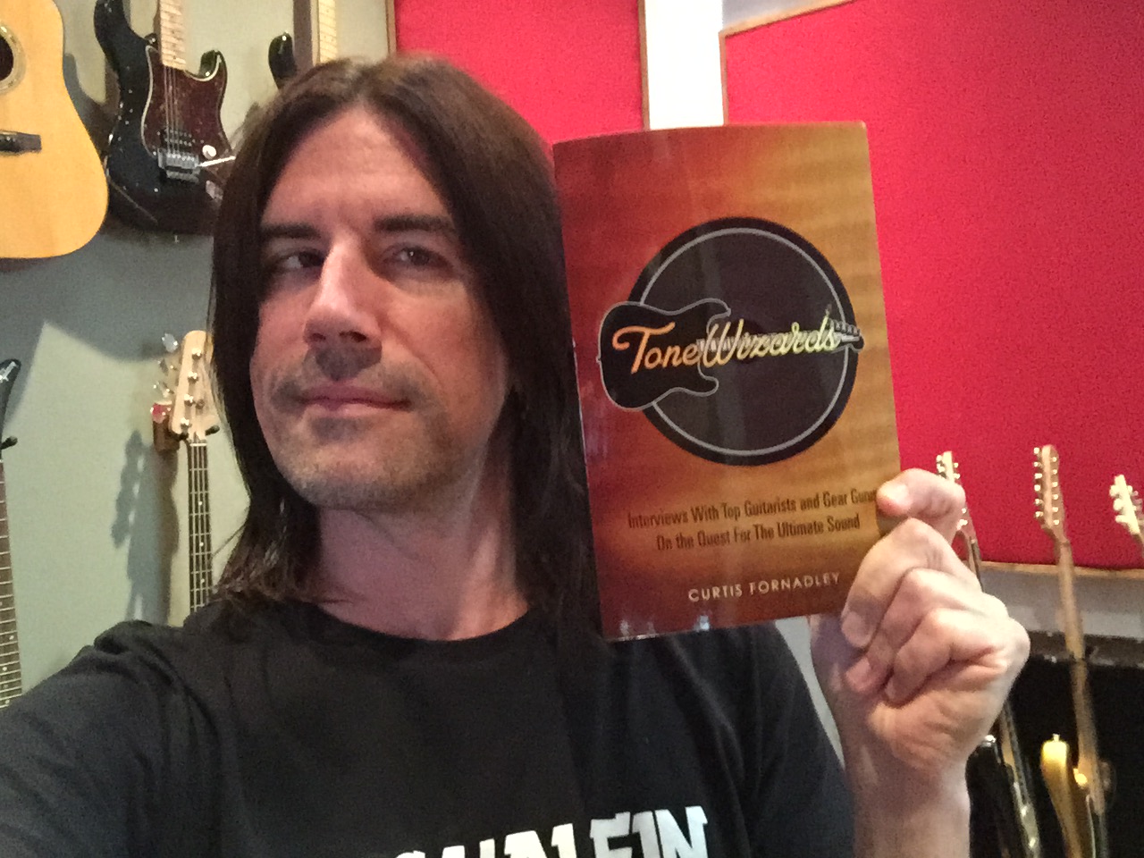 Pete Thorn with his copy of Tone Wizards
